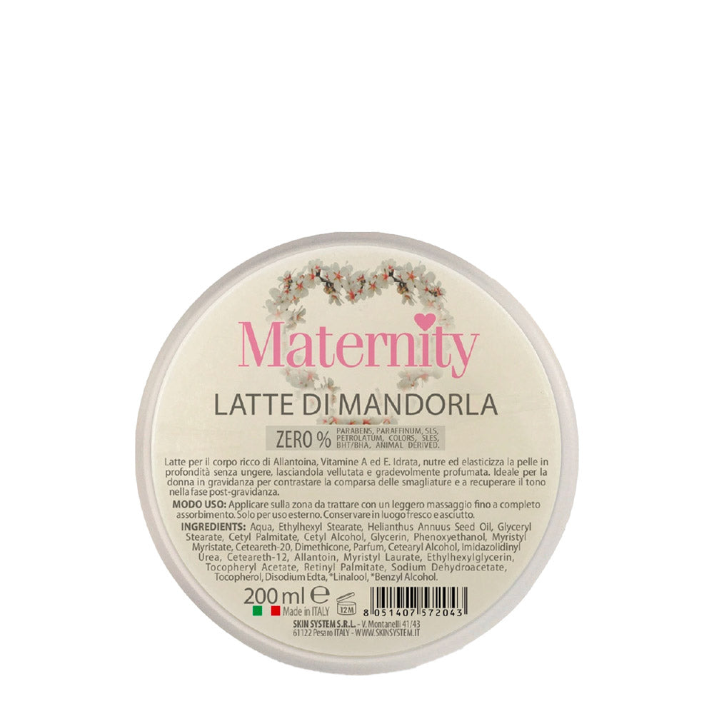 SkinSystem Meternity Latte di Mandorla 200ml - latte  pre e post gravidanza