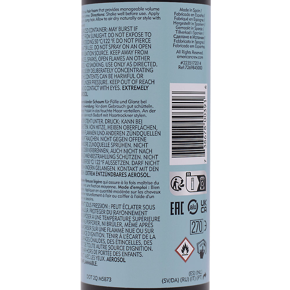 American Crew Fiber Foam 200ml - schiuma fibrosa