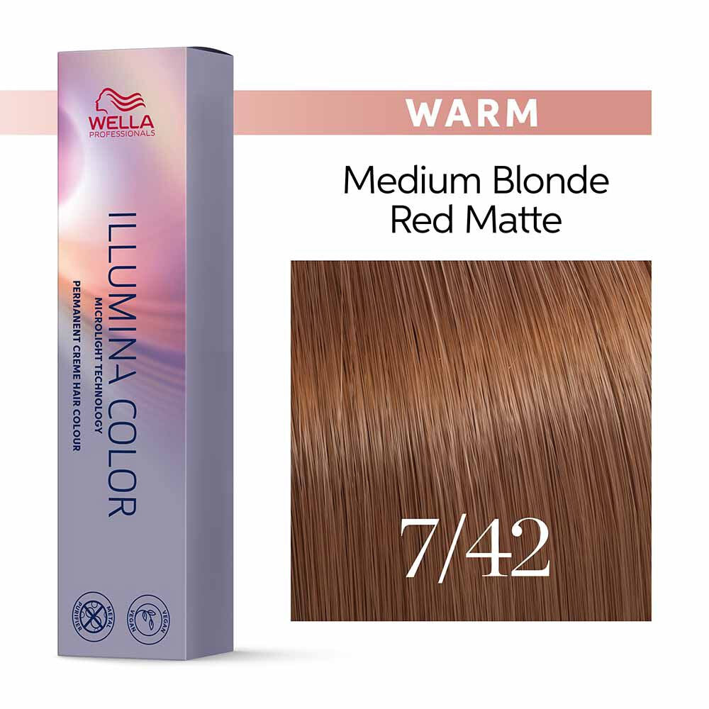 Wella Illumina Color 7/42 Biondo Medio Rosso Opaco 60ml