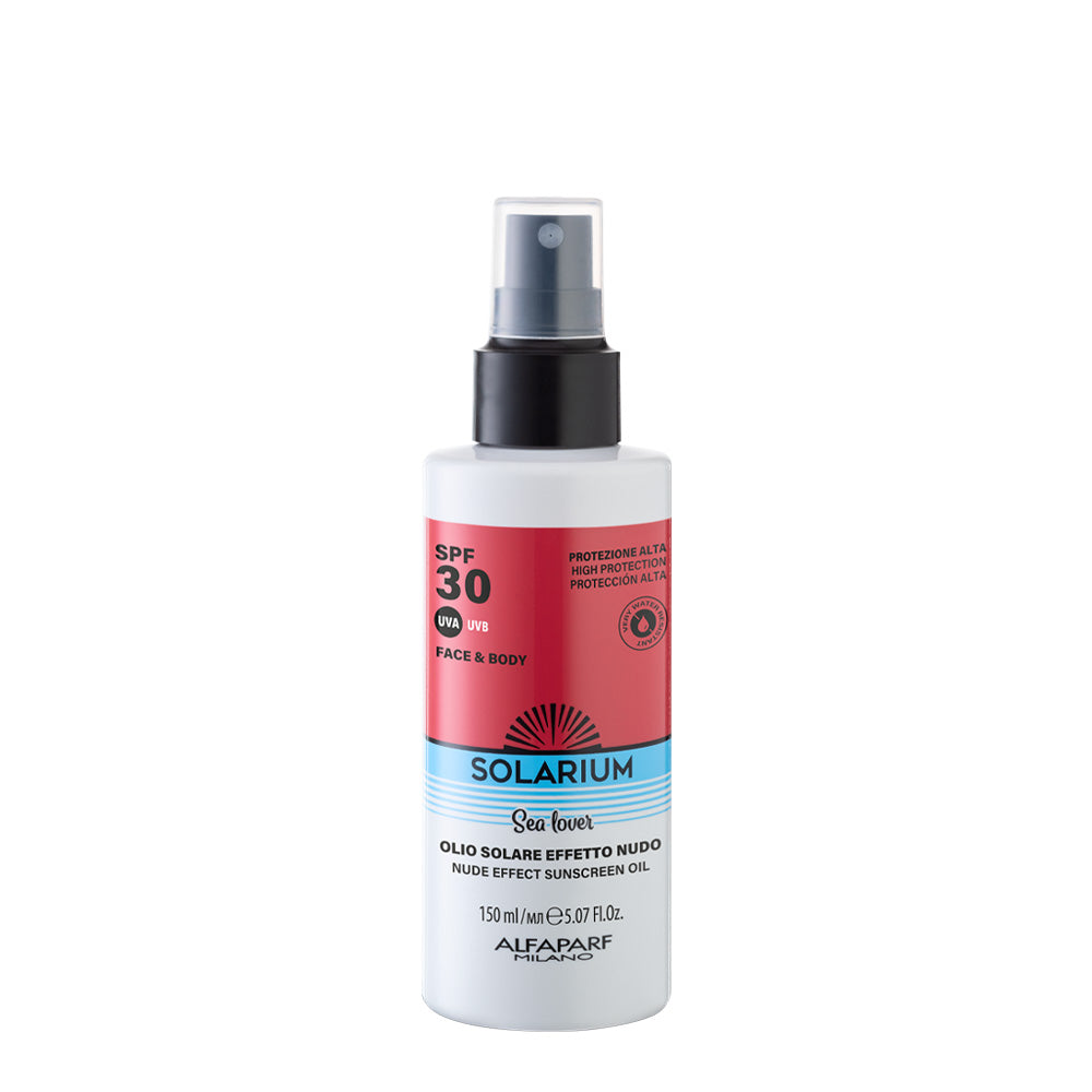 Solarium Spf30 Olio Solare Effetto Nudo Viso e Corpo 150ml