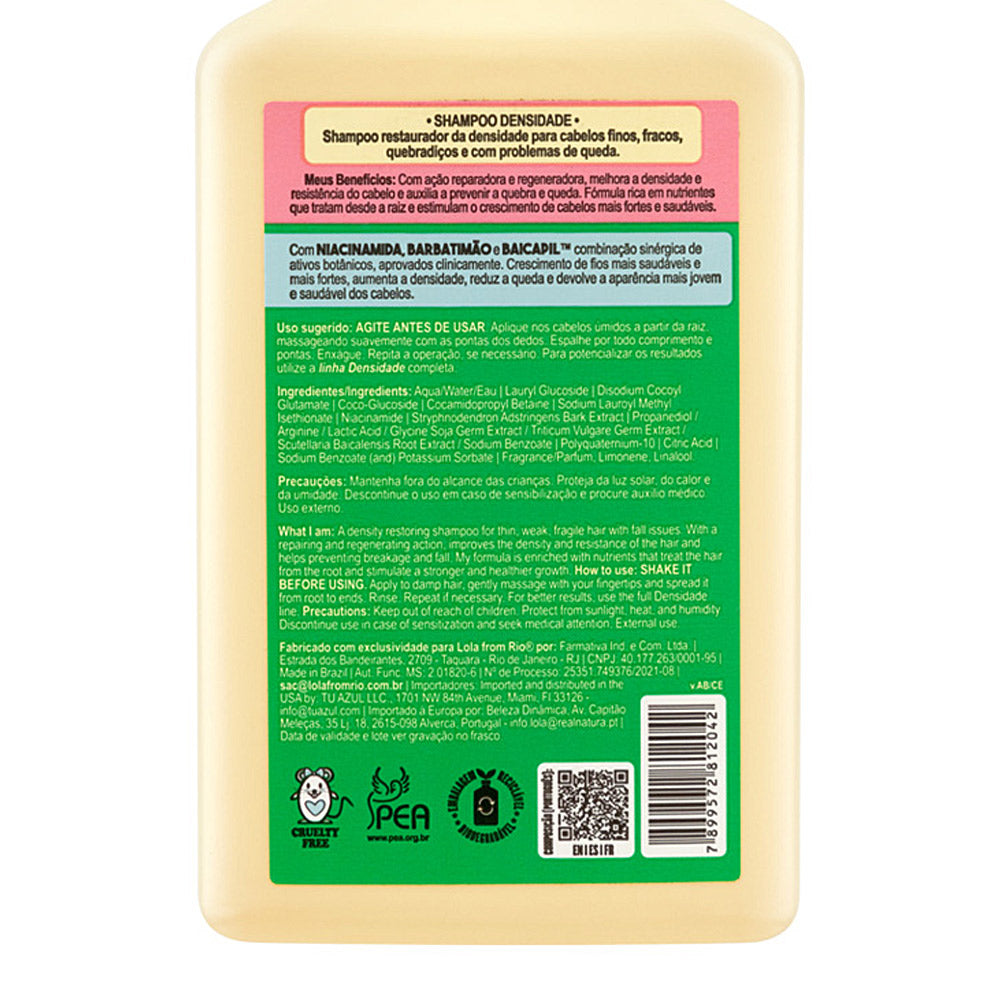 Lola From Rio Densidade Shampoo 250ml - shampoo densificante