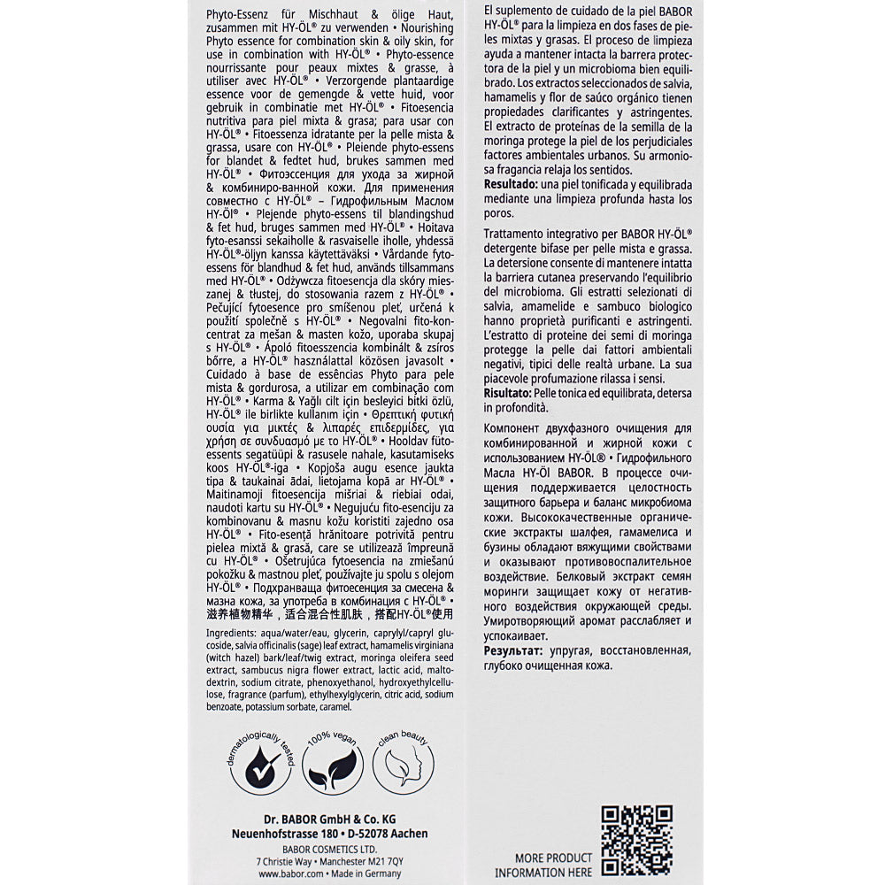 Babor Phyto HY-ÖL Booster Balancing 100ml - detergente viso pelle mista