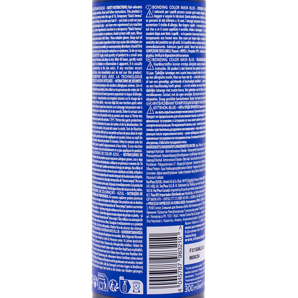 Schwarzkopf Chroma ID Color Mask Blue 300ml - maschera colorata semipermanente
