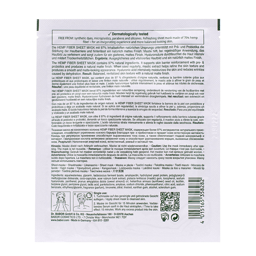 Babor Doctor Babor Doc Cleanformance Hemp Fiber Sheetmask