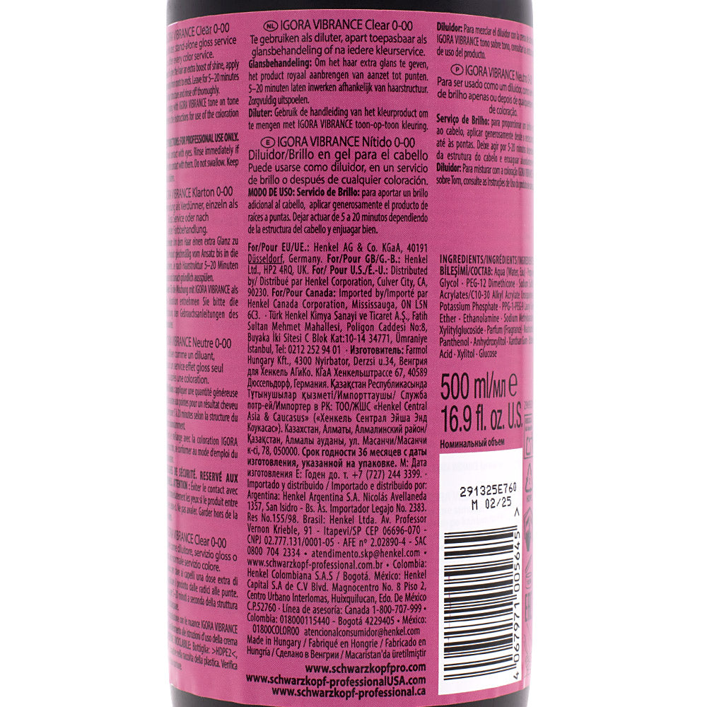 Schwarzkopf Igora Vibrance 0-00 Clear 500ml