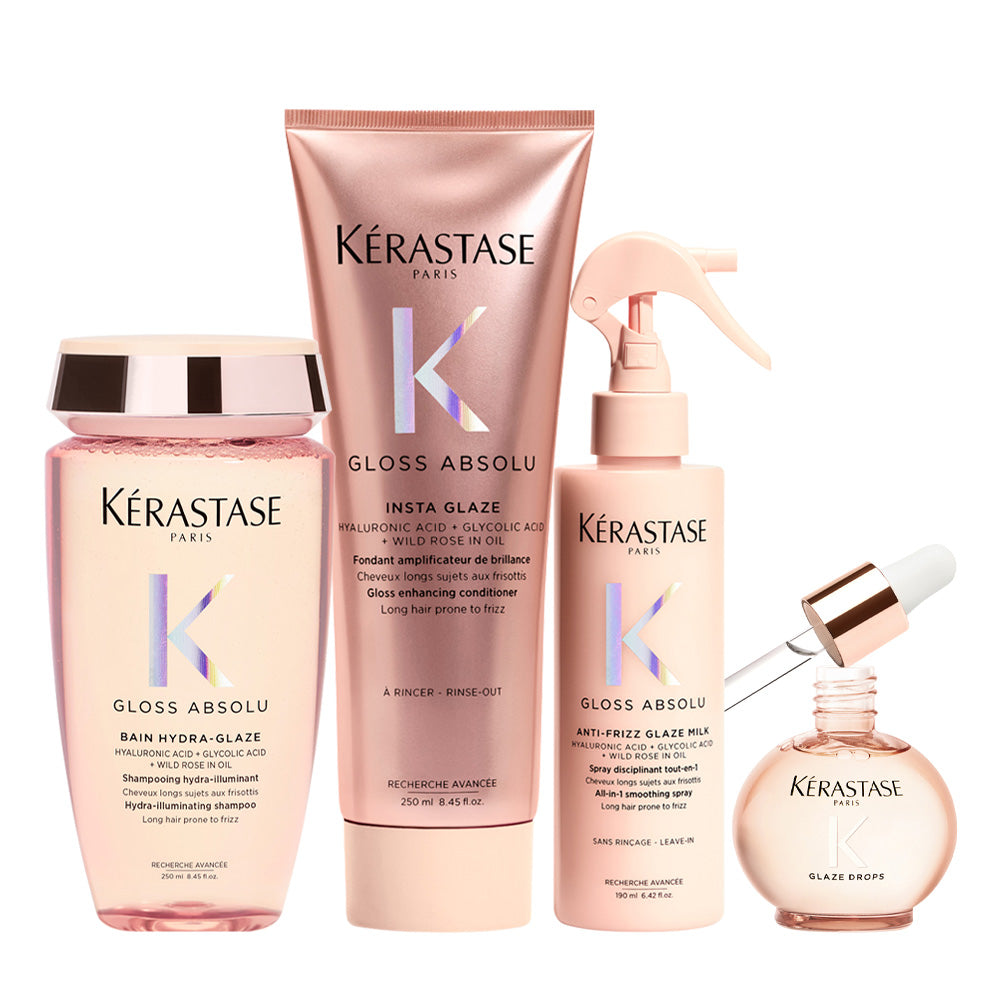 Kerastase Gloss Absolu Shampoo 250ml  Conditioner 250ml Milk 190ml Oil 45ml