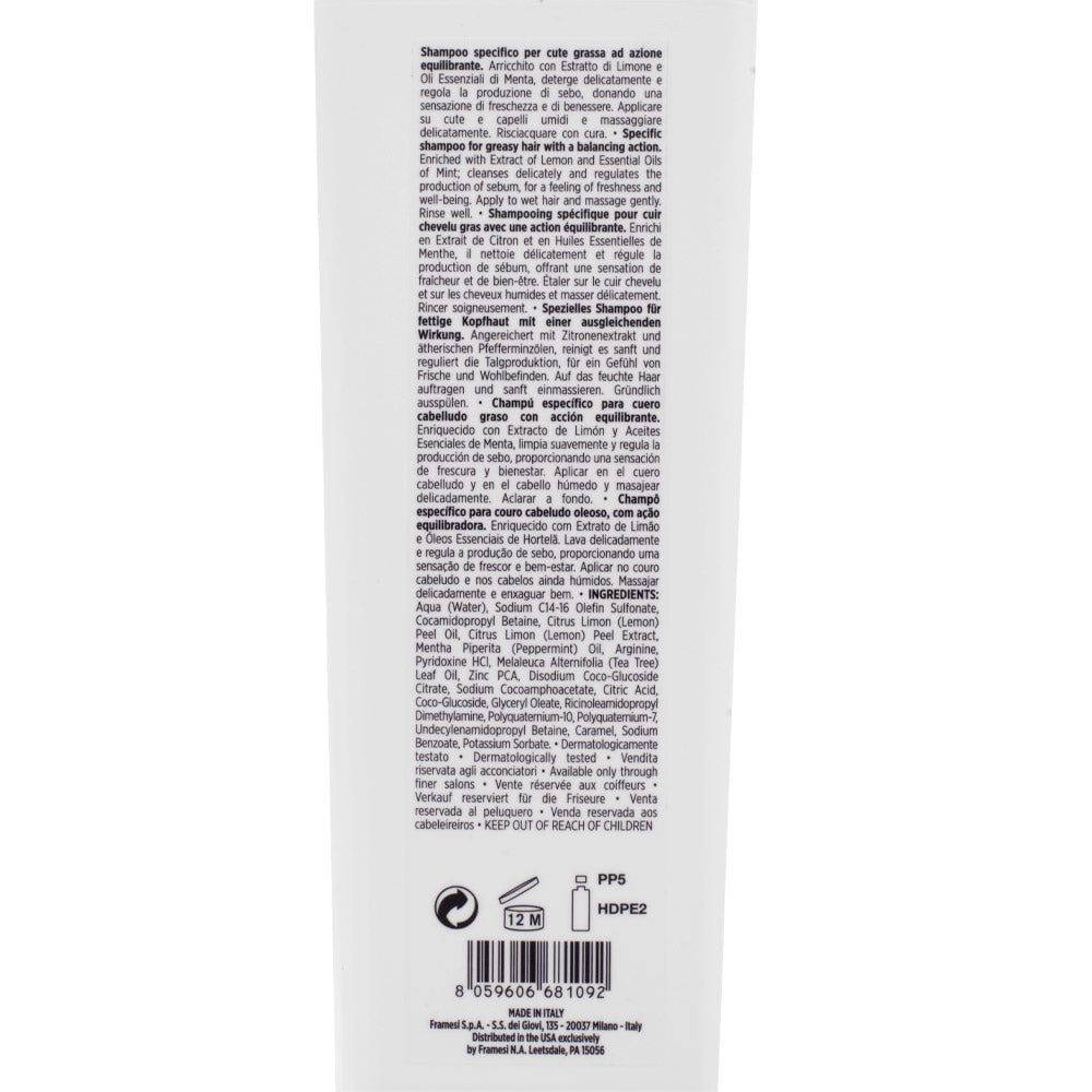 Framesi Morphosis Balance Shampoo 1000ml - shampoo riequilibrante cute grassa