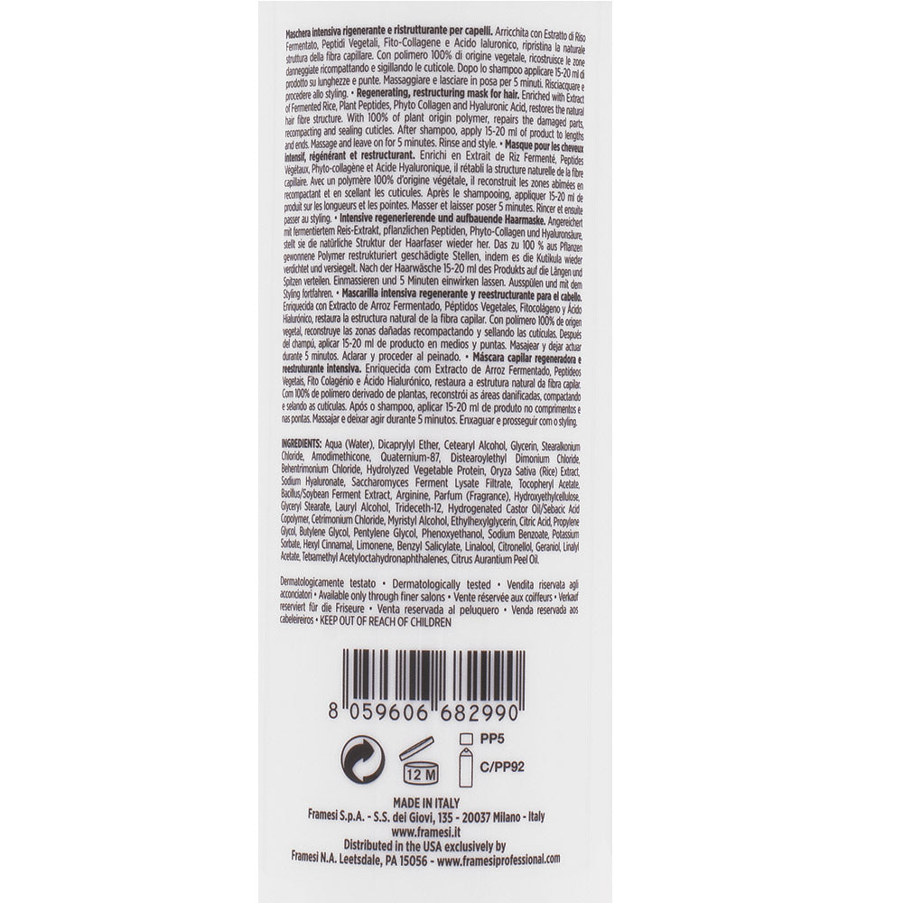 Framesi Morphosis Restructure Hair Beauty Elixir 150ml - maschera intensiva ristrutturante capelli danneggiati