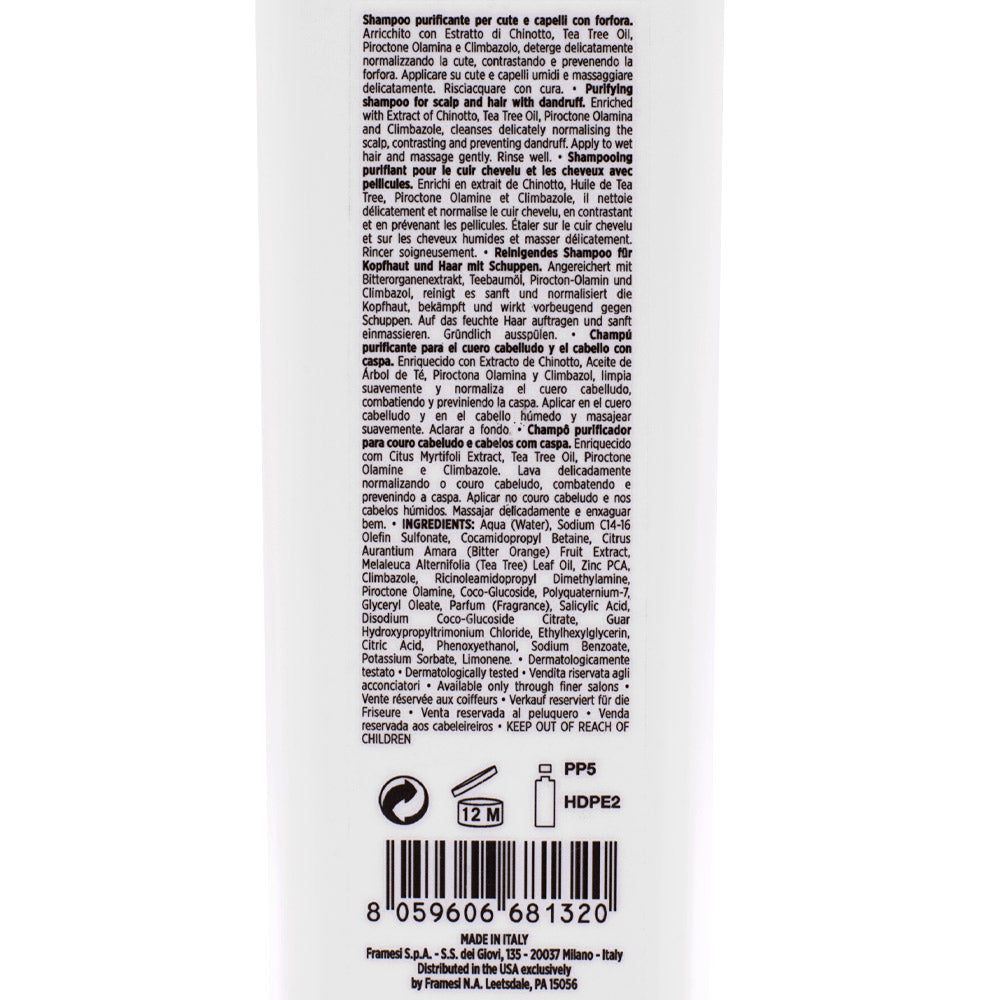 Framesi Morphosis Purifying Shampoo 250ml - shampoo anti-forfora