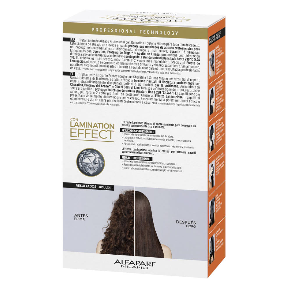 Alfaparf Milano Il Salone Straight Kit Linseed Oil - trattamento lisciante
