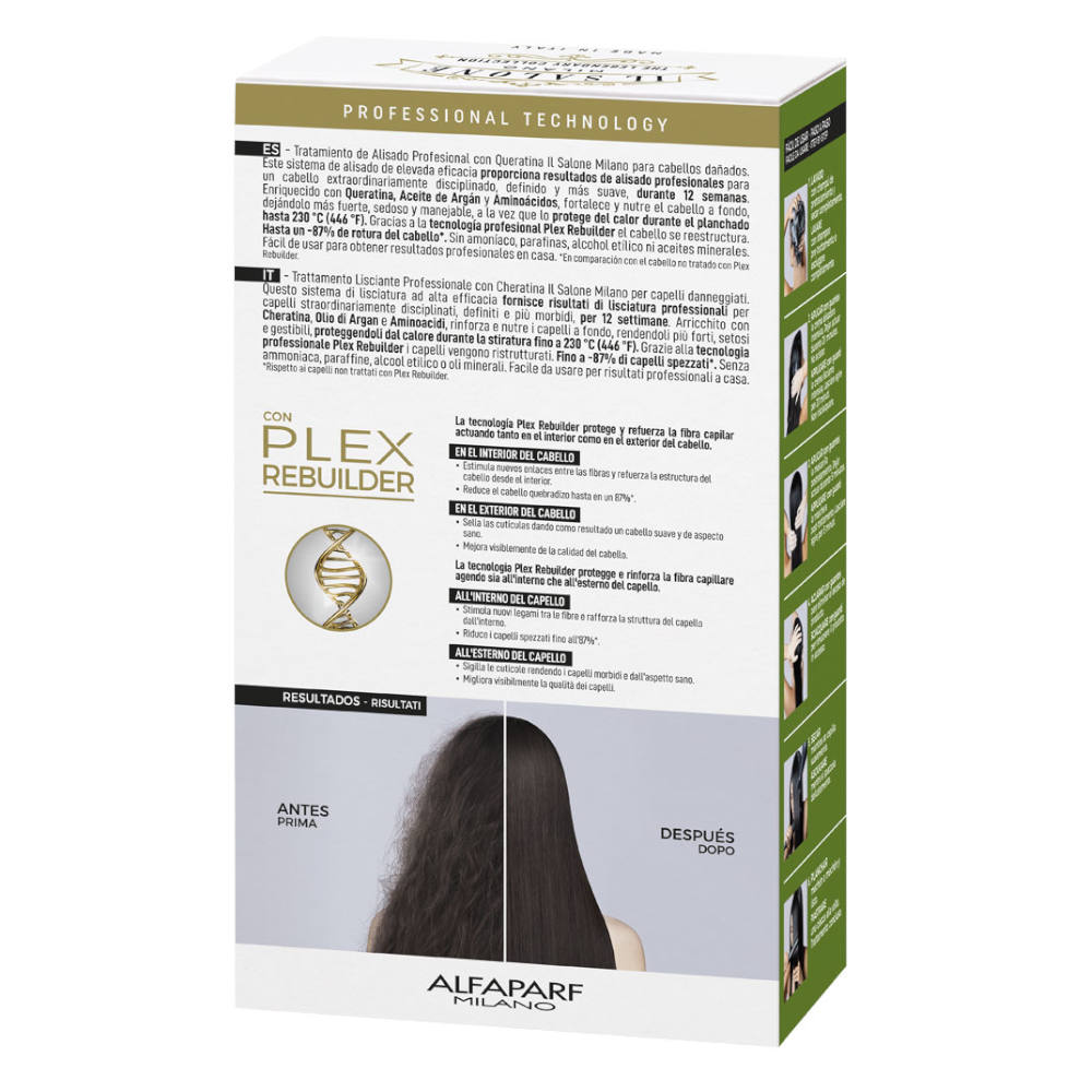 Alfaparf Milano Il Salone Straight Kit Argan & Cheratina - trattamento lisciante