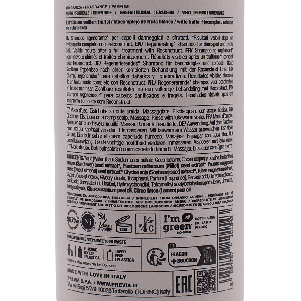 Previa Reconstruct Regenerating Shampoo 340ml - shampoo ristrutturante
