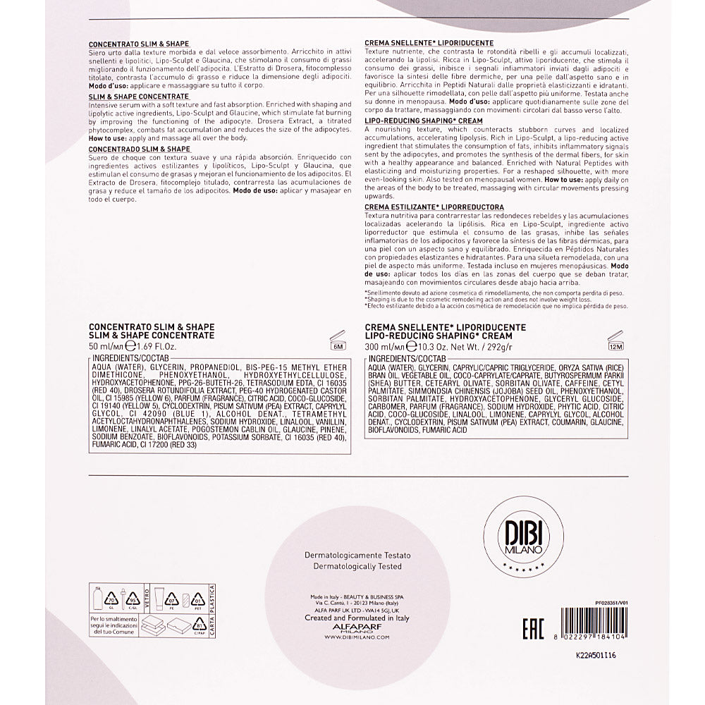 Dibi Milano Shape Refine Power Duo Collection Kit Corpo Snellente