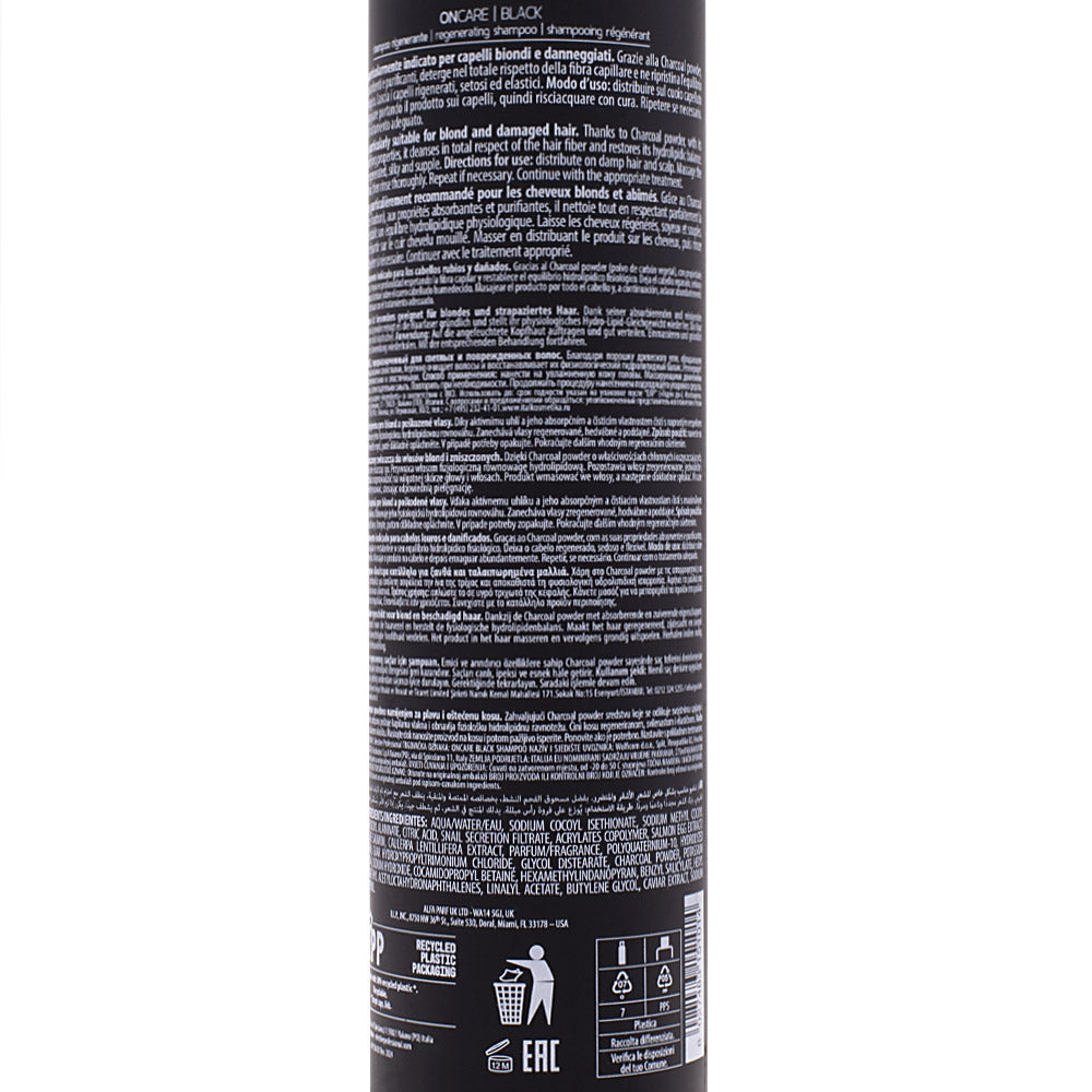 Selective Professional On Care Black Shampoo 275ml - shampoo rigenerante