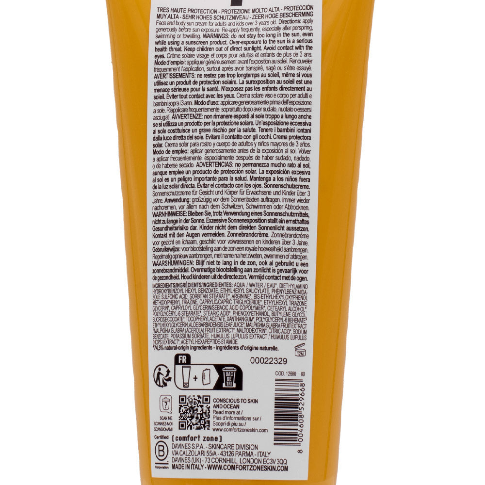 Comfort Zone Sun Soul Family Face & Body Cream SPF50+ 200ml - crema solare protettiva