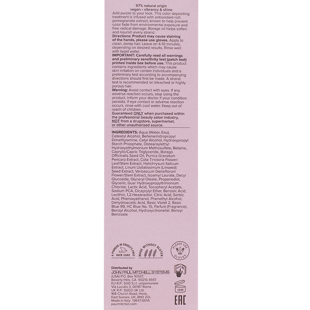 Paul Mitchell Clean Beauty Color Depositing Treatment Amethyst 150ml
