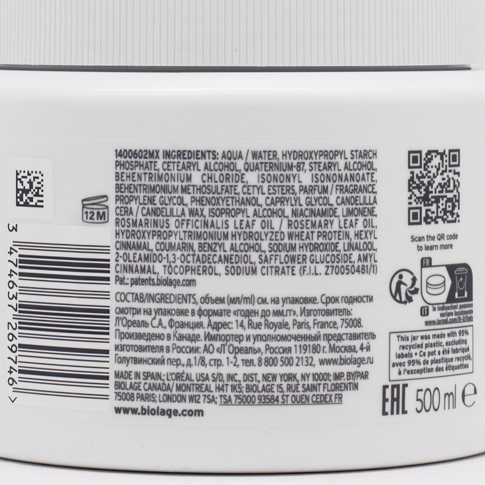 Biolage Professional Hair Spa Full Rescue Mask 500ml - maschera anti caduta