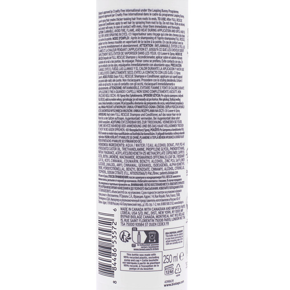 Biolage Professional Hair Spa Full Rescue Spray 250ml