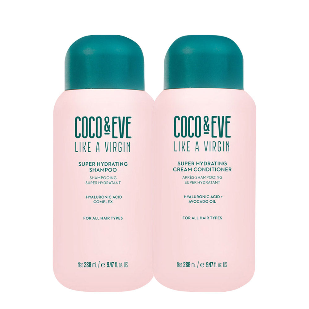 Coco & Eve Super Hydrating Shampoo 280ml Cream Conditioner 280ml