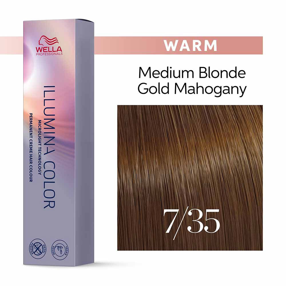 Wella Illumina Color 7/35 Biondo Medio Oro Mogano 60ml - colorazione permanente