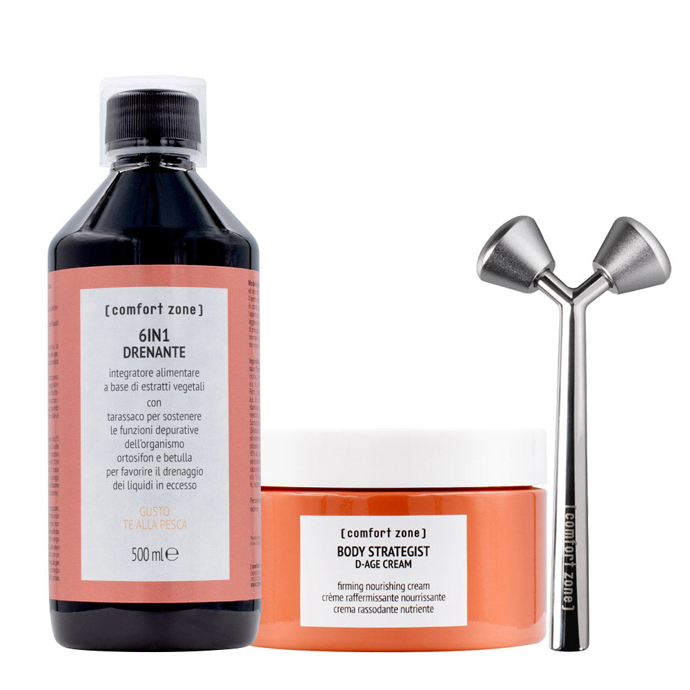 Comfort Zone Body Strategist 6in1 Drenante 500ml  D-Age Cream 180ml + Toning Tool OMAGGIO