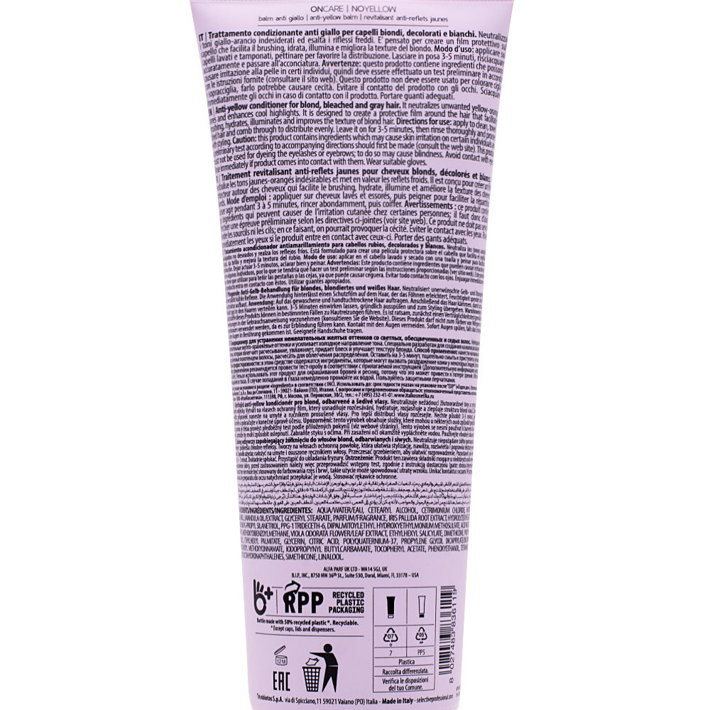 Selective Professional On Care No Yellow Balm 250ml - balsamo anti giallo