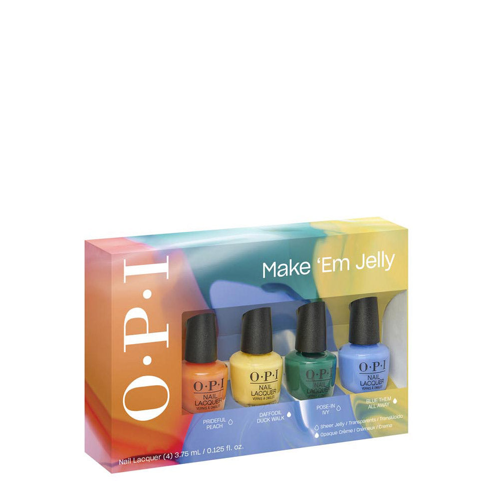 OPI Nail Laquer Make 'Em Jelly Summer 2025 Set Mini Pack 4x3.75ml