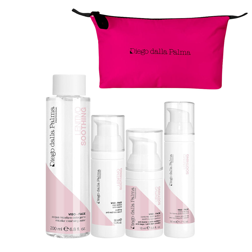 Diego dalla Palma Professional Soothing Micellar Water 200ml Serum 30ml Eye Contour 15ml Cream 50ml + Pochette OMAGGIO