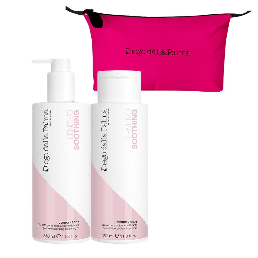 Diego dalla Palma Professional Soothing Gentle Rebalancing Cleansing Oil 350ml Cream 350ml + Pochette OMAGGIO