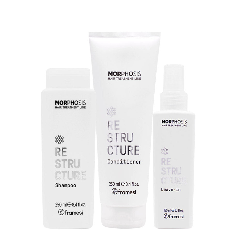 Framesi Morphosis Restructure Shampoo 250ml  Conditioner 250ml  Leave-In 150ml
