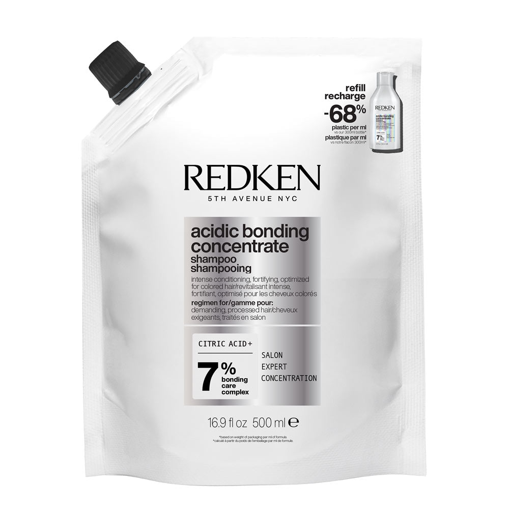 Redken Acidic Bonding Concentrate Refill Shampoo 500ml -  eco- ricarica shampoo capelli danneggiati e trattati