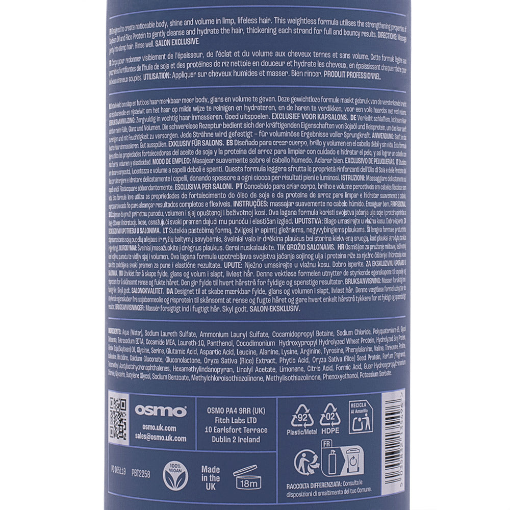 Osmo Extreme Volume Volumising Shampoo 1000ml - shampoo volumizzante