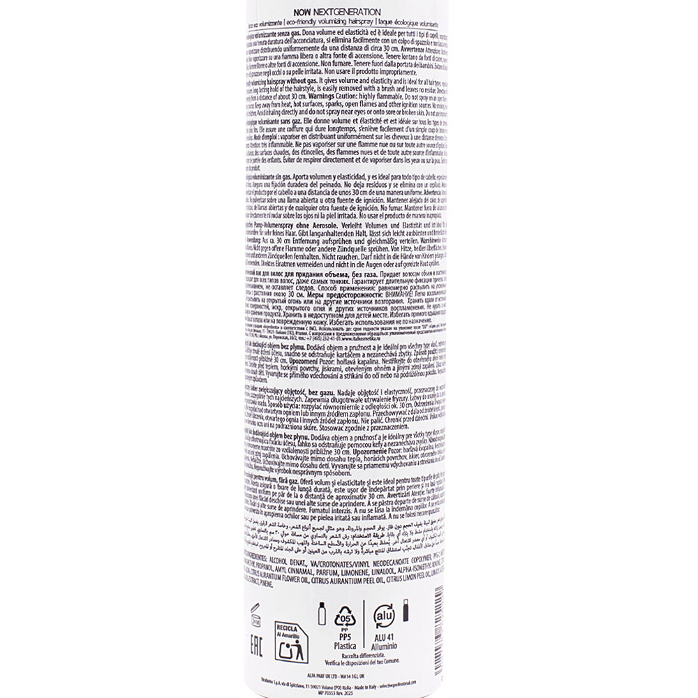 Selective Professional Now Next Generation Blow Volumizing Finish 4/6 300ml - lacca volumizzante