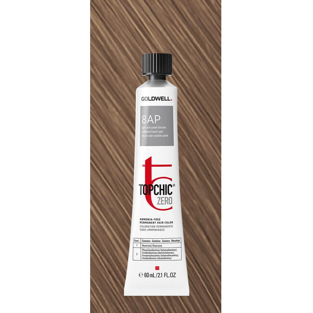8AP Topchic Zero Cool Blondes Light Ash Pearl Blonde Tb 60ml - colorazione permanente senza ammoniaca