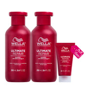 Wella Ultimate Repair Shampoo 250ml X2 + Conditioner 30ml OMAGGIO