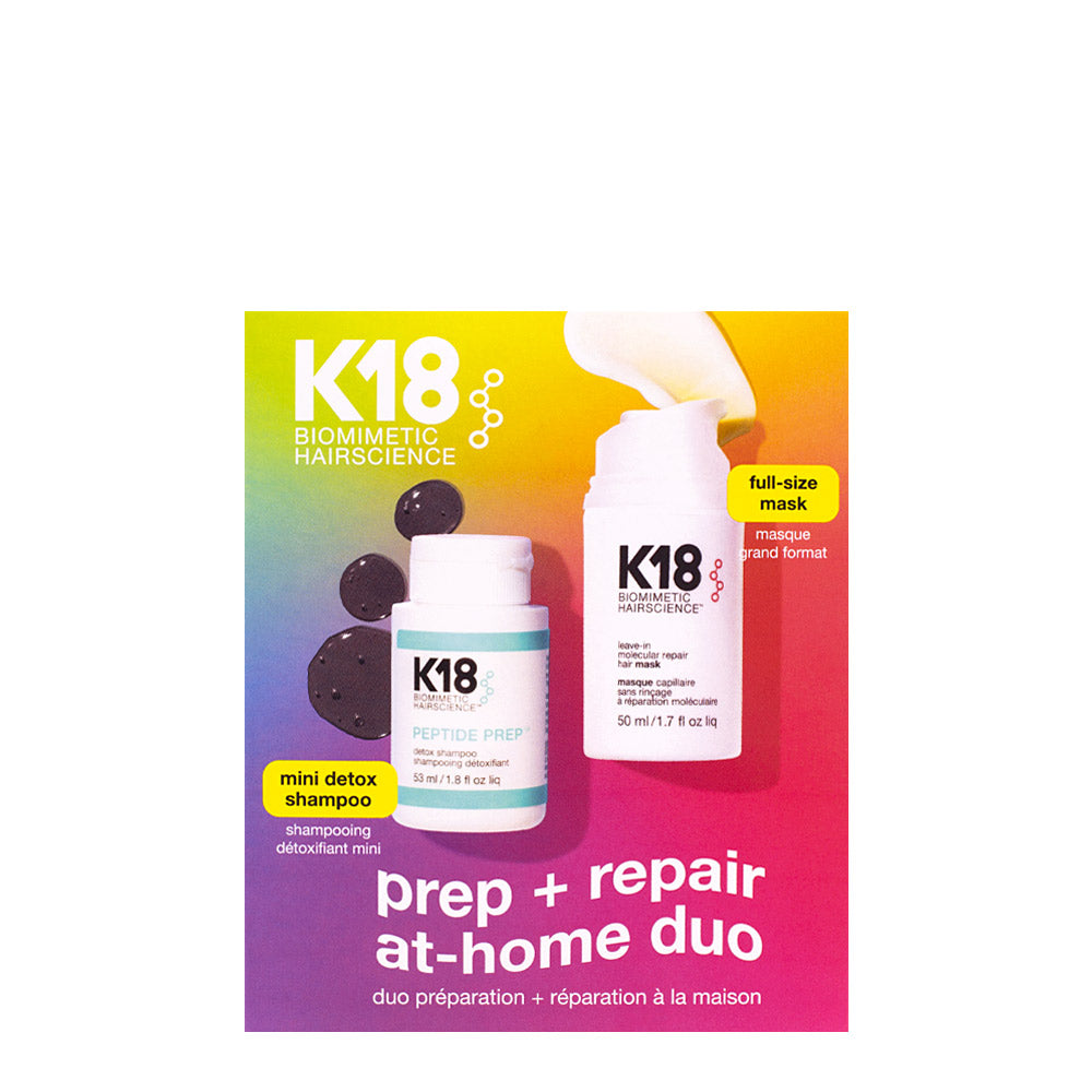 K18 Prep + Repair Duo Pre Shampoo 50ml + Mask 50ml  - cofanetto riparazione