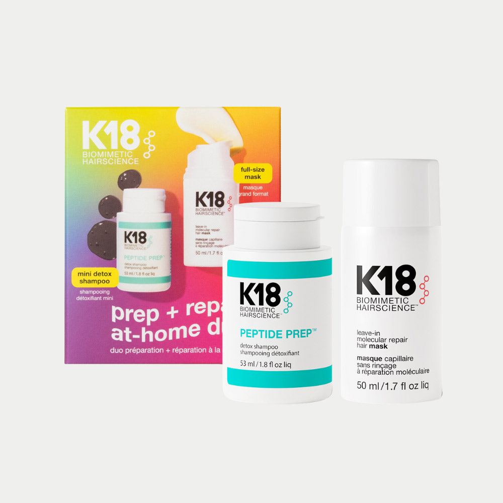 K18 Prep + Repair Duo Pre Shampoo 50ml + Mask 50ml  - cofanetto riparazione