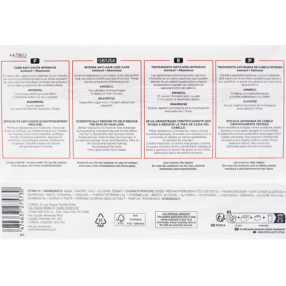 Kerastase Genesis Cure Anti-Chute 10x6ml - trattamento intensivo anticaduta