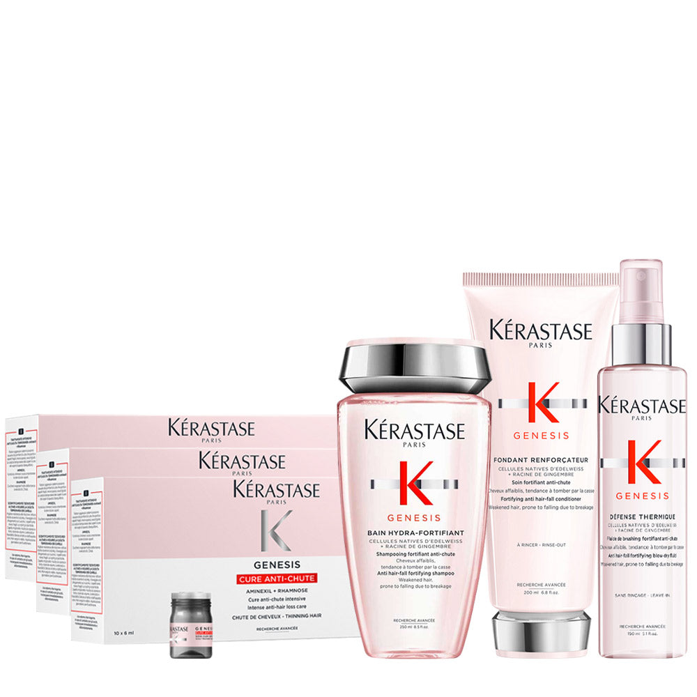 Kerastase Genesis Anti-Chute 10x6ml 3pz Shampoo 250ml Conditioner 200ml Defense Thermique 150ml