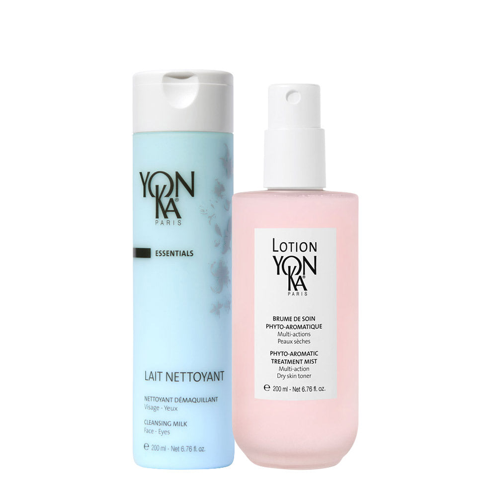 Yonka Les Essentials Lait Nettoyant 200ml Lotion Yon-ka Ps Spray 200ml