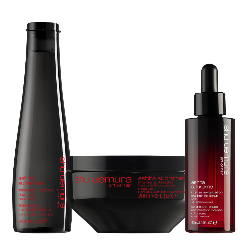 Shu Uemura Ashita Supreme Intense Revitalization Shampoo 300ml Mask 200ml Anti Hairfall Serum 90ml