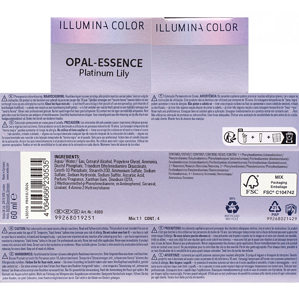 Wella Illumina Color Opal Essence Platinum Lily 60ml - colorazione permanente