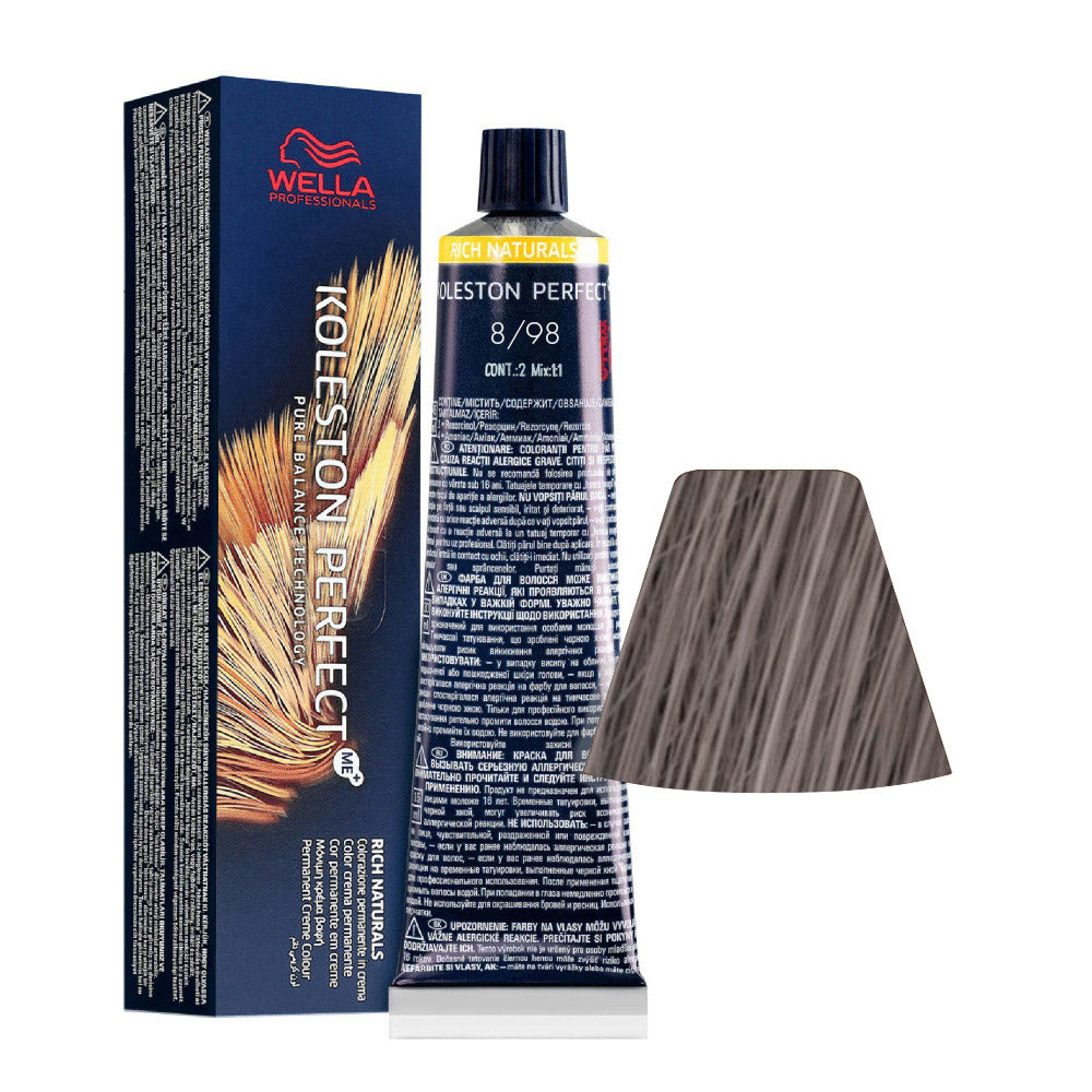 Wella Koleston Perfect ME+ Rich Naturals 8/98 Biondo Chiaro Cenere Perla 60ml - colorazione permanente