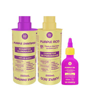Lola From Rio Purple Shampoo Iluminador 250ml Acid Corrector 250ml Óleo 50ml