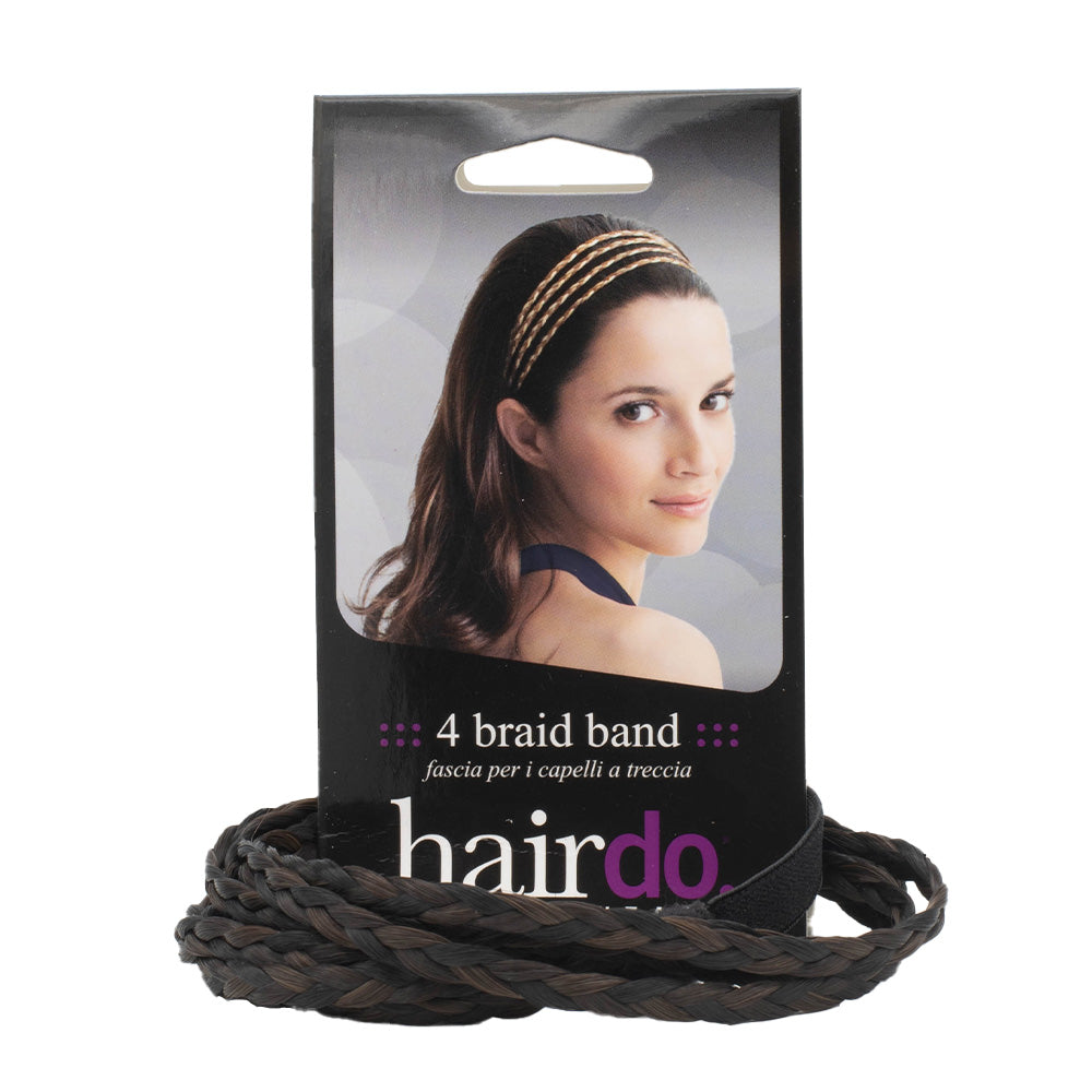 Hairdo 4 Braid Band R1/R4/R6  Nero/Castano Scuro - fascia elastica fermacapelli