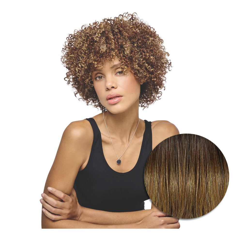 Hairdo Galorè Parrucca Riccia Cioccolato/Dorato Caramel - parrucca taglio medio
