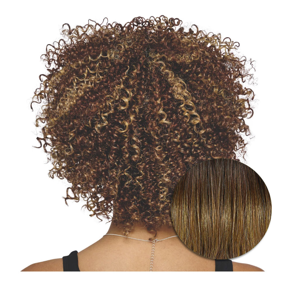 Hairdo Galorè Parrucca Riccia Cioccolato/Dorato Caramel - parrucca taglio medio
