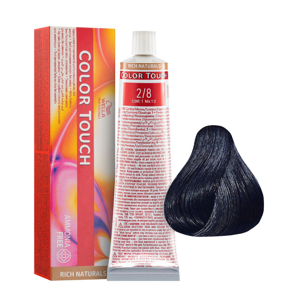 Wella Color Touch Rich Naturals 2/8 Black Blue 60ml  - semi-permanent color without ammonia