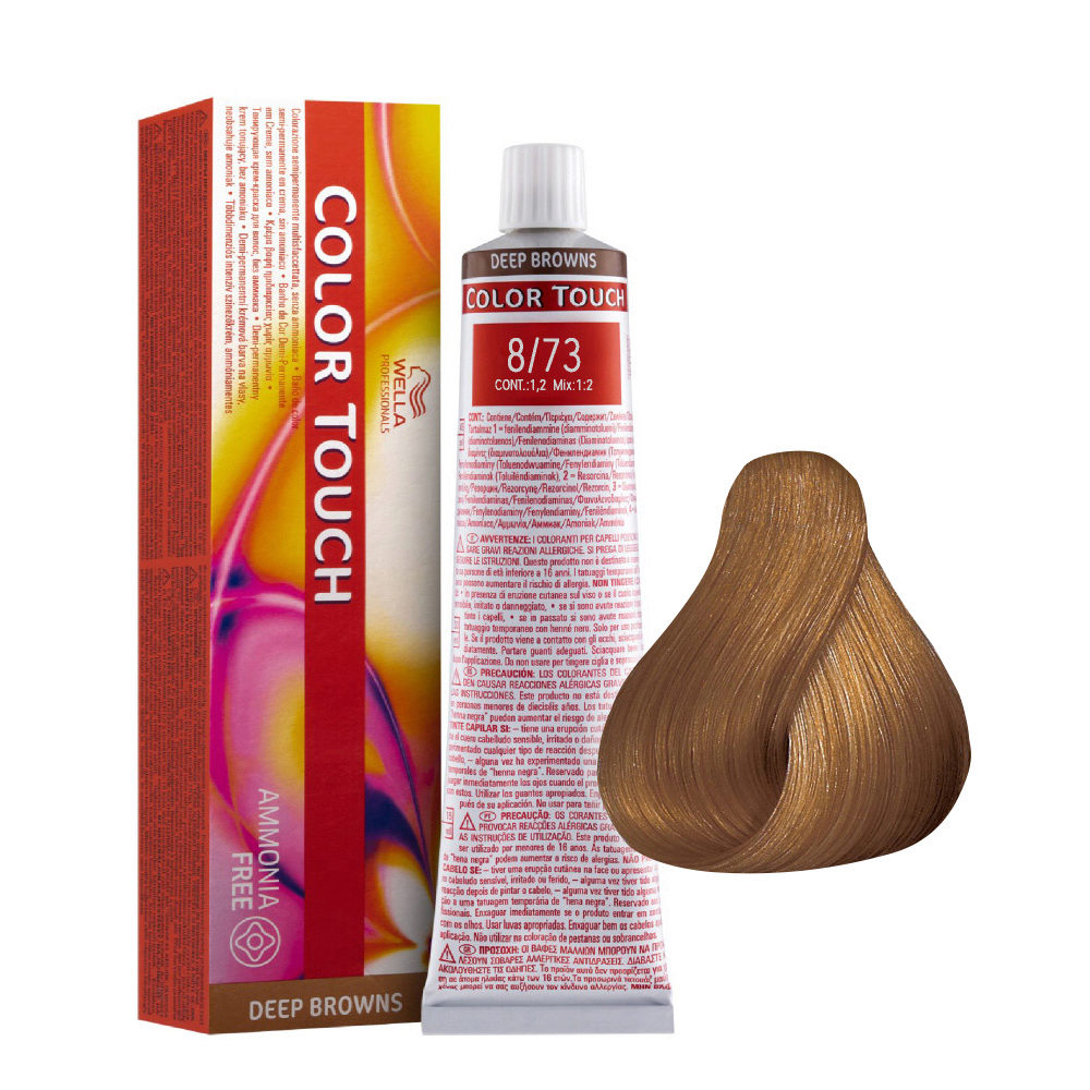 Wella Color Touch Deep Browns 8/73  Light Blond Golden Sand 60ml - demi-permanent color without ammonia