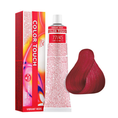 Wella Color Touch Vibrant Reds 77/45 Medium Intense Blonde Mahogany Copper 60ml - semi-permanent color without ammonia